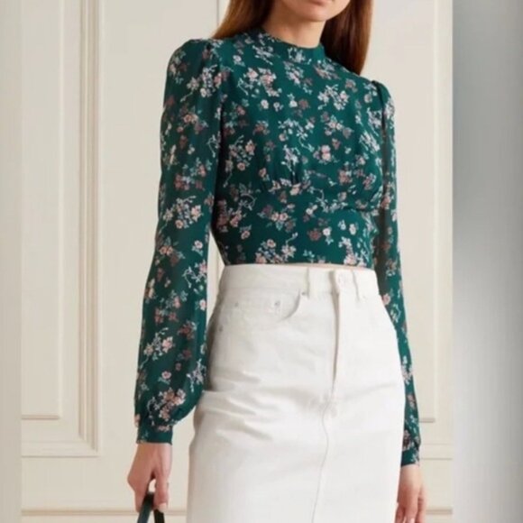 NWOT Reformation Raye Top in Emelia Floral 0 - Picture 3 of 9